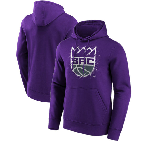 Sacramento Kings Men's Hoodie NBA Splatter Graphic Hoodie