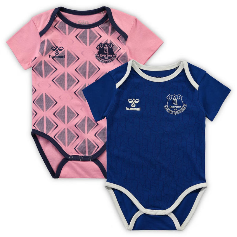 Everton Football Baby Set Hummel Kit 2 Pack Babysuits