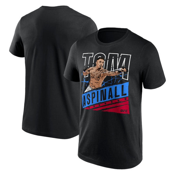 UFC Tom Aspinall T-Shirt Men's Punch Black Top