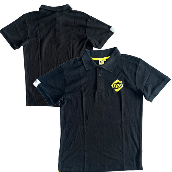 Tour De France Polo Black Cycling Men's Short Sleeve Polo Shirt