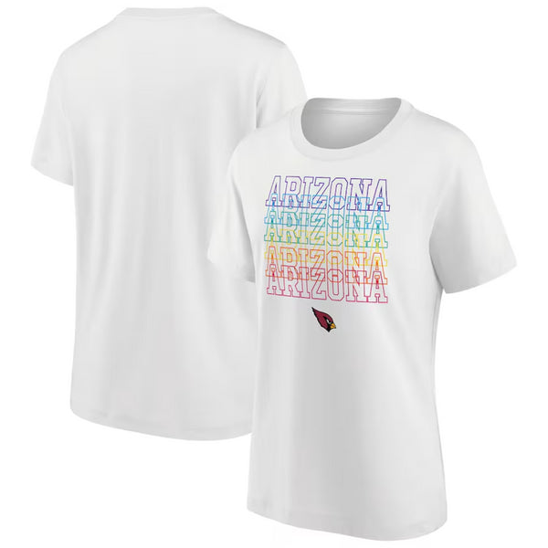 Arizona Cardinals Women's T-Shirt NFL Pride Graphic White Top