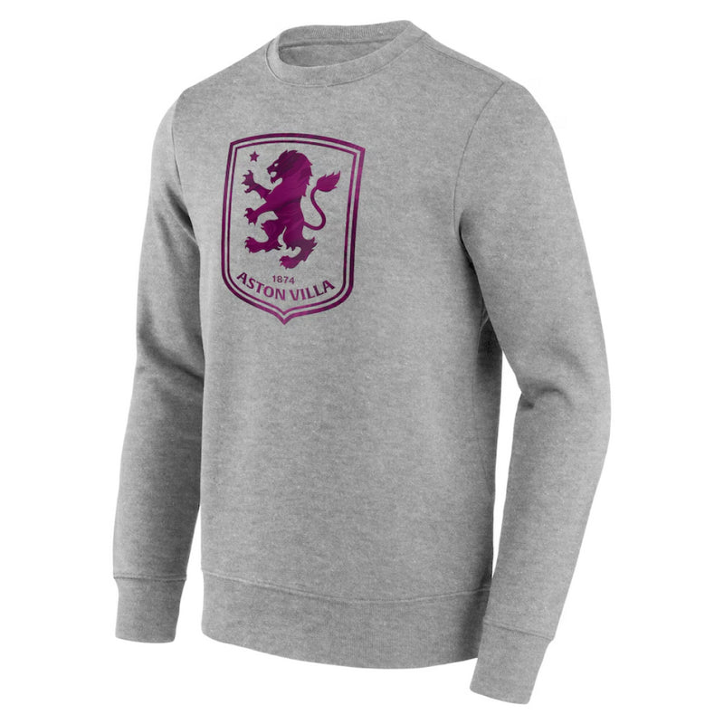 Aston Villa Men's Graphic Sweatshirt Football Marble Logo Top