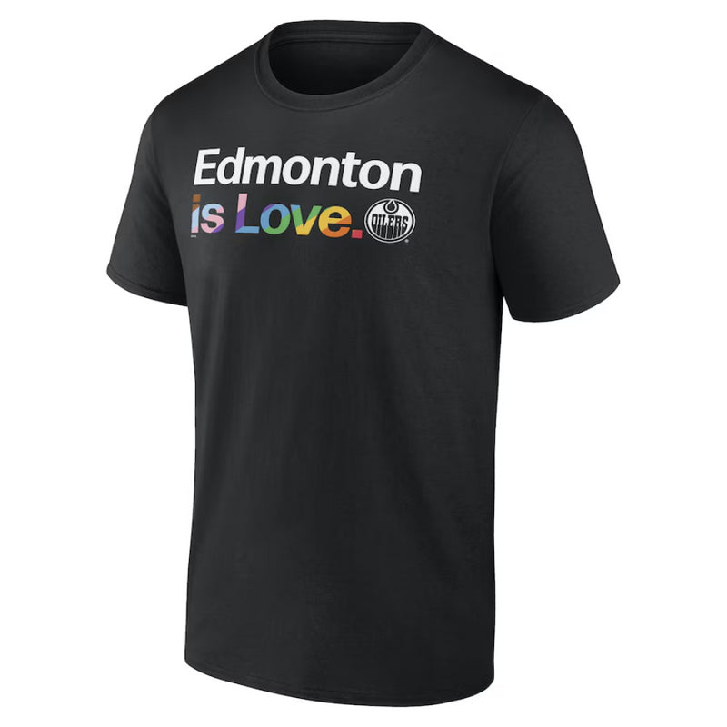 Edmonton Oilers Men's T-Shirt MLB Black City Pride Graphic Top