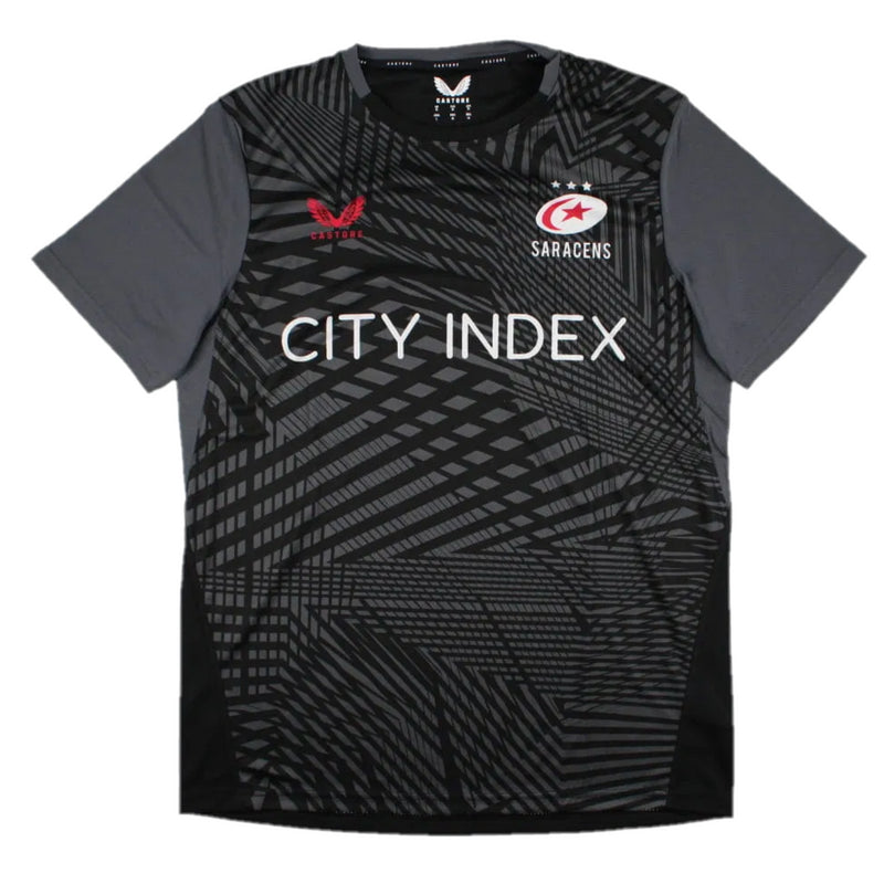 Saracens Rugby SS T-Shirt Kid's Castore Training Top