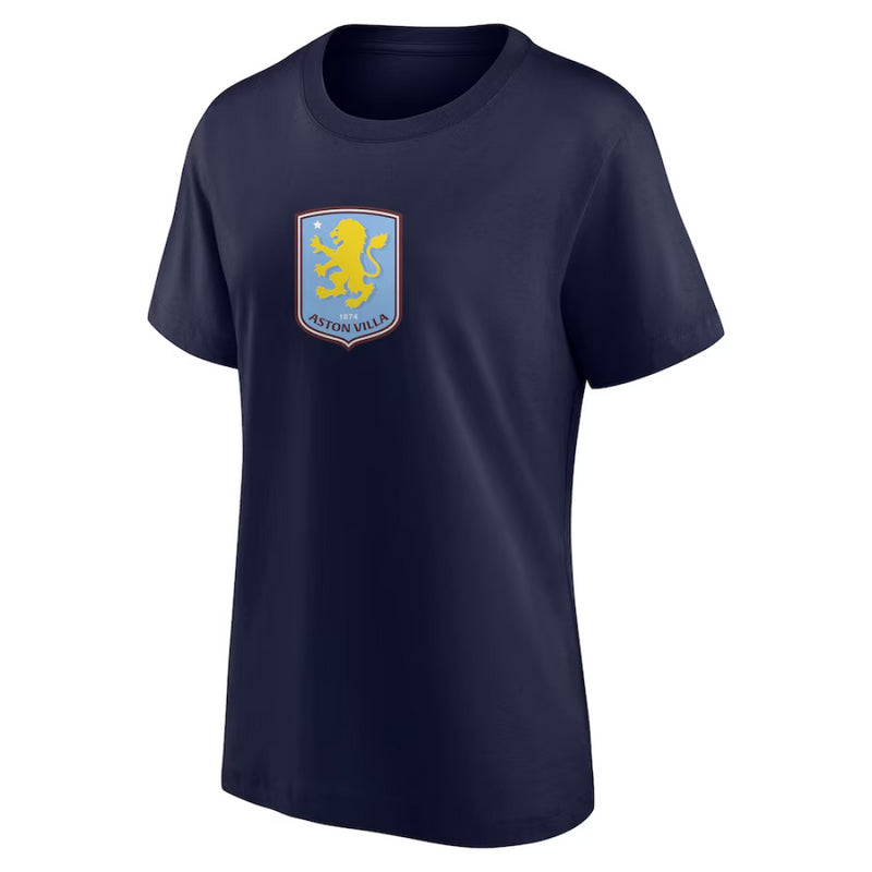 Aston Villa Women's T-Shirt Football Primary Logo Graphic Top
