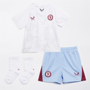 Aston Villa Football Babies Kit Castore White Full Away Kit