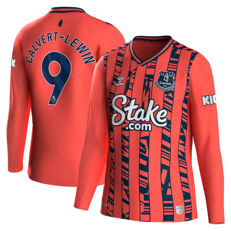 Everton Football Men's Shirt Hummel Away LS Top - Calvert-Lewin
