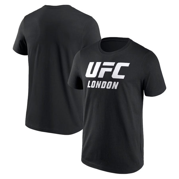 UFC London Men's T-Shirt Logo Black Top