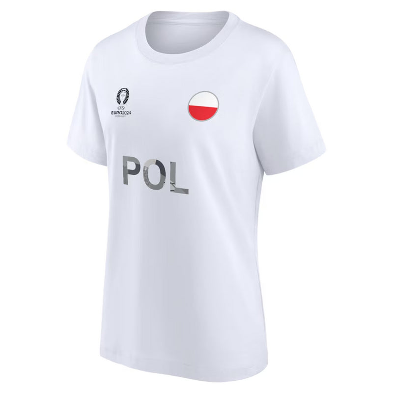 UEFA Euro Women's T-Shirt Football Poland Nation Flag Top