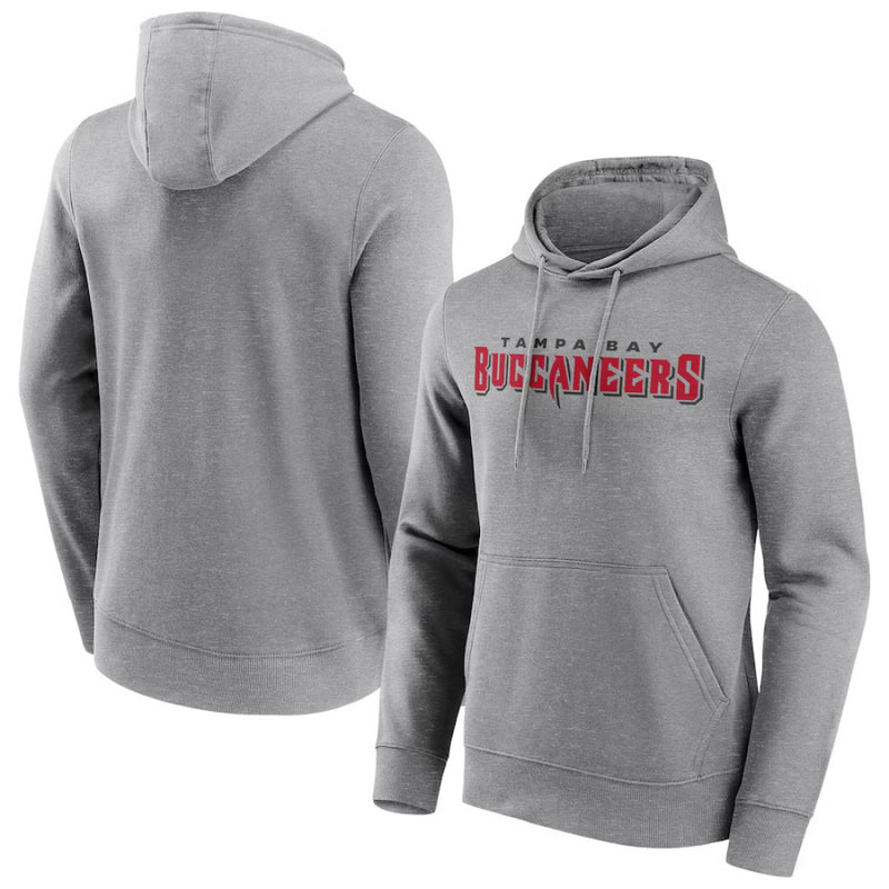 Tampa Bay Buccaneers Hoodie Men's NFL Grey Wordmark Hoodie