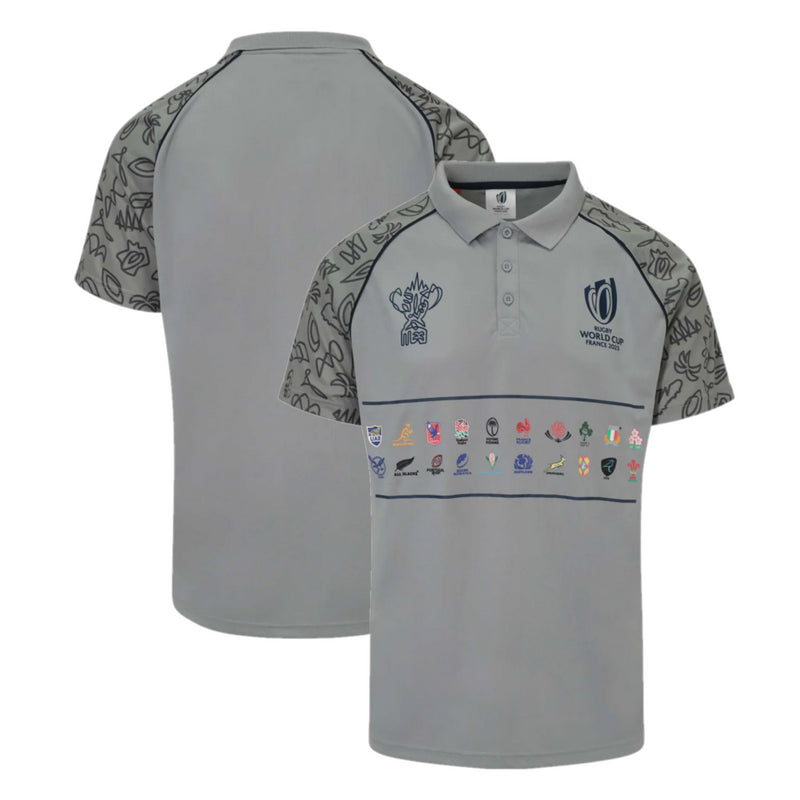 Rugby World Cup 2023 Polo Shirt Men's 20 Unions Sublimate Top