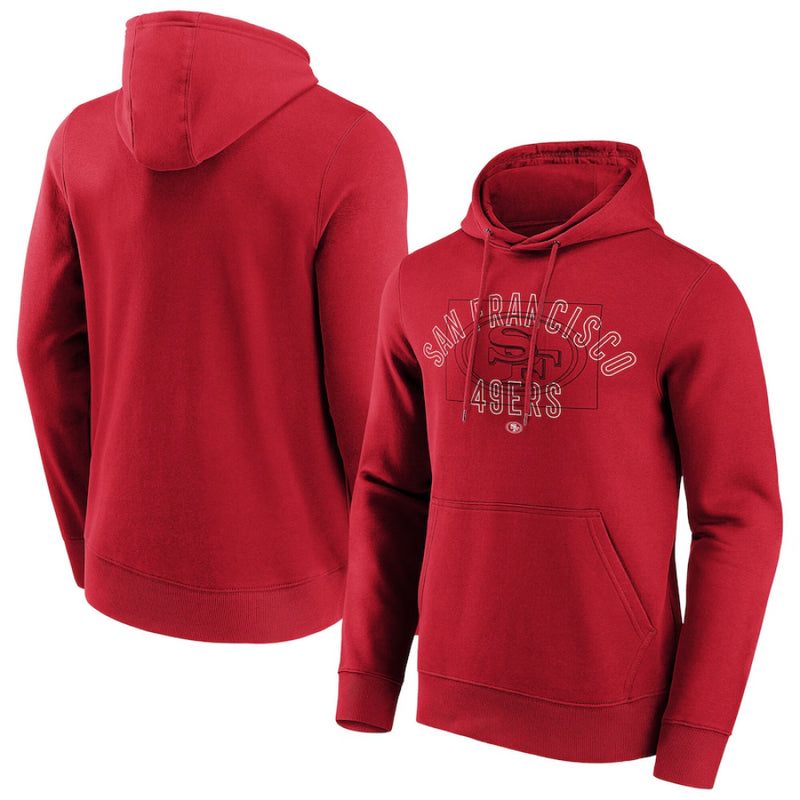 San Francisco 49ers Hoodie Men's NFL Exoskeleton Red Hoodie