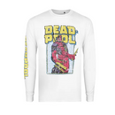 Deadpool Men's White T-Shirt Long Sleeve 90s Arm Top