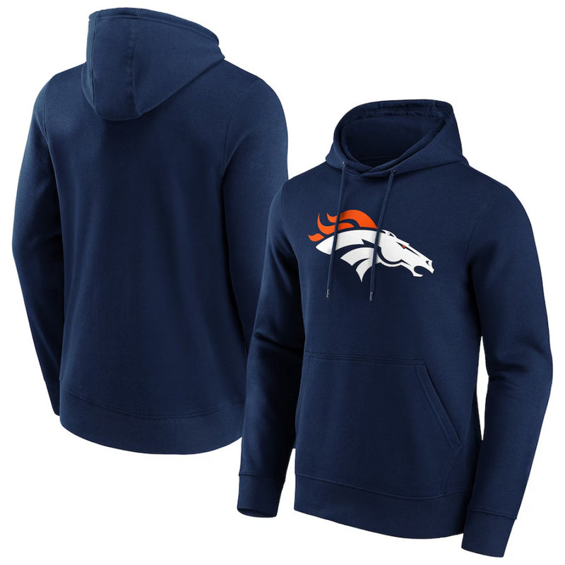 Denver Broncos Men's Hoodie NFL Navy Logo Hoodie