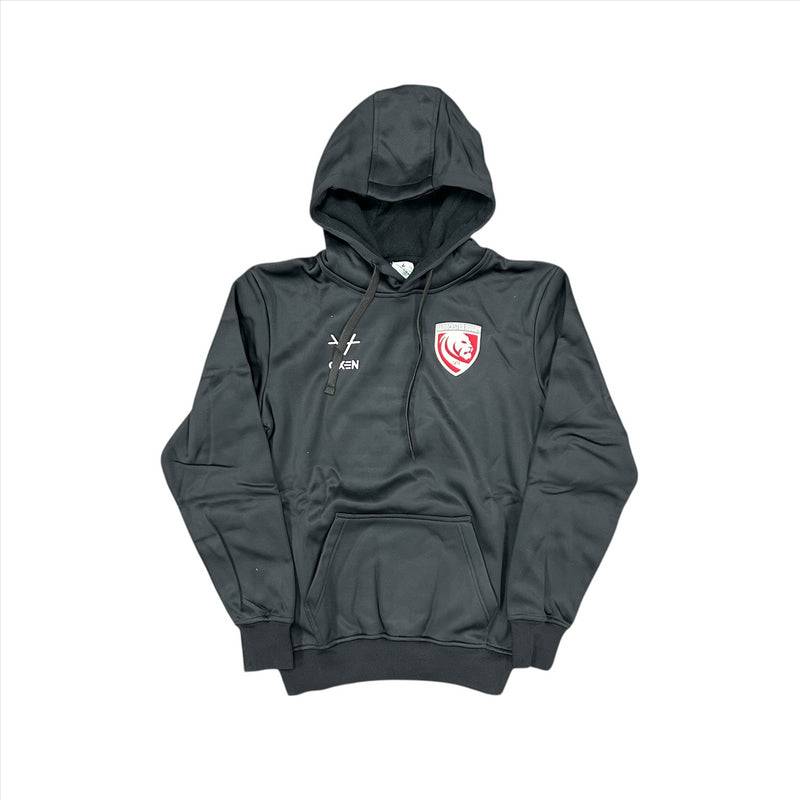 Gloucester Rugby Men's Hoodie Black Oxen Training Hoodie