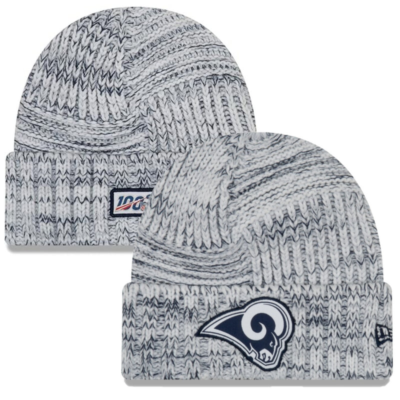Los Angeles Rams Beanie Women's New Era White Sideline Hat