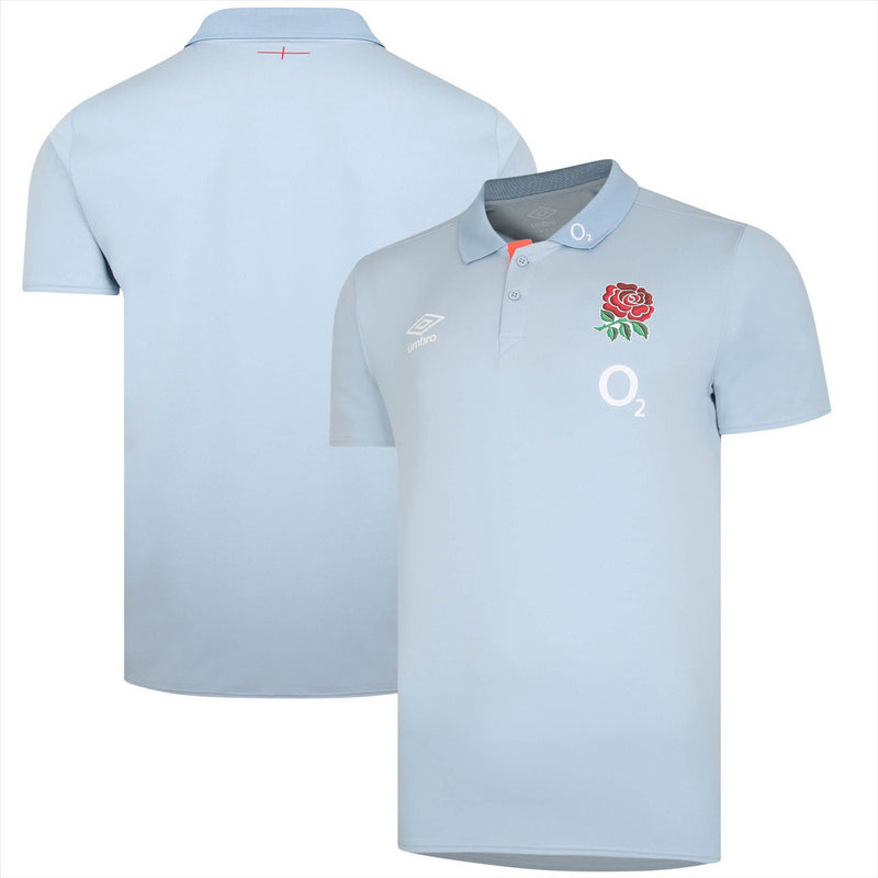 England Rugby Men's Polo Umbro Angleterre Blue Polo Shirt