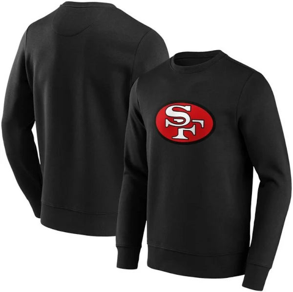 San Francisco 49ers Men's Sweatshirt NFL Black Mono Logo Top