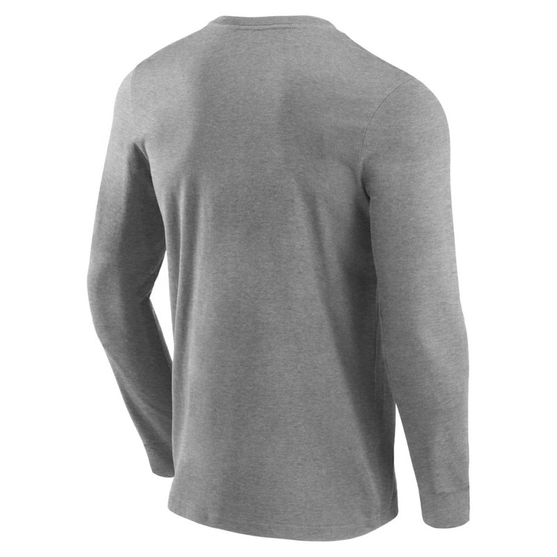 Aston Villa Football T-Shirt Men's Chromatic LS Sports Grey Top