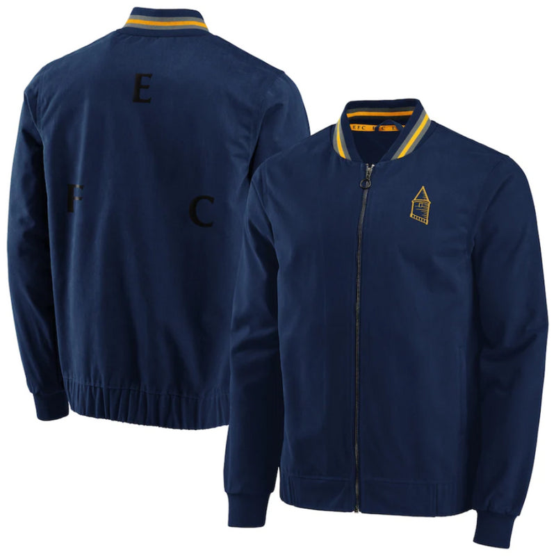 Everton Football Men's Jacket Navy Iconic Bomber Jacket