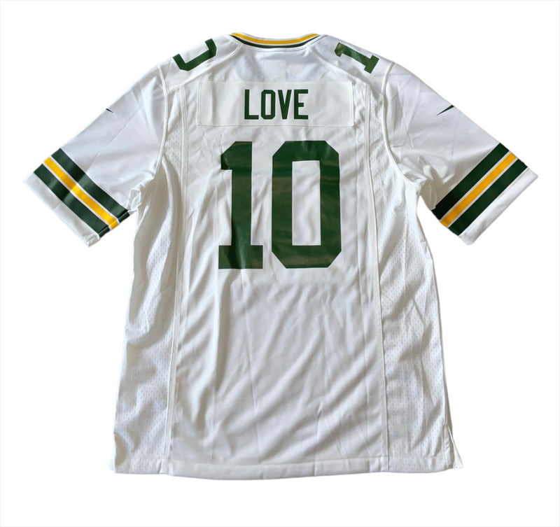 Green Bay Packers Jersey Men's Nike NFL Road Top - Love 10