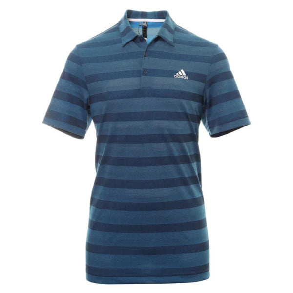 adidas Men's Polo Shirt Golf 2 Colour Stripe Blue Top
