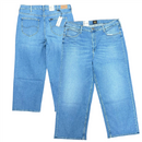 Lee Women's Blue Jeans Cropped Wide Leg Jeans
