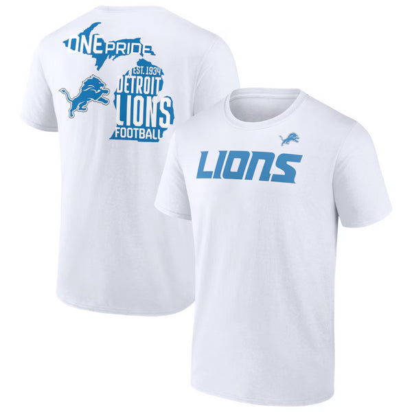 Detroit Lions Men's T-Shirt Hometown Logo NFL Top