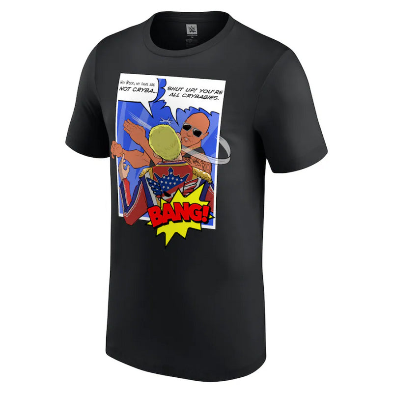 The Rock Men's T-Shirt WWE Slap Black T-Shirt