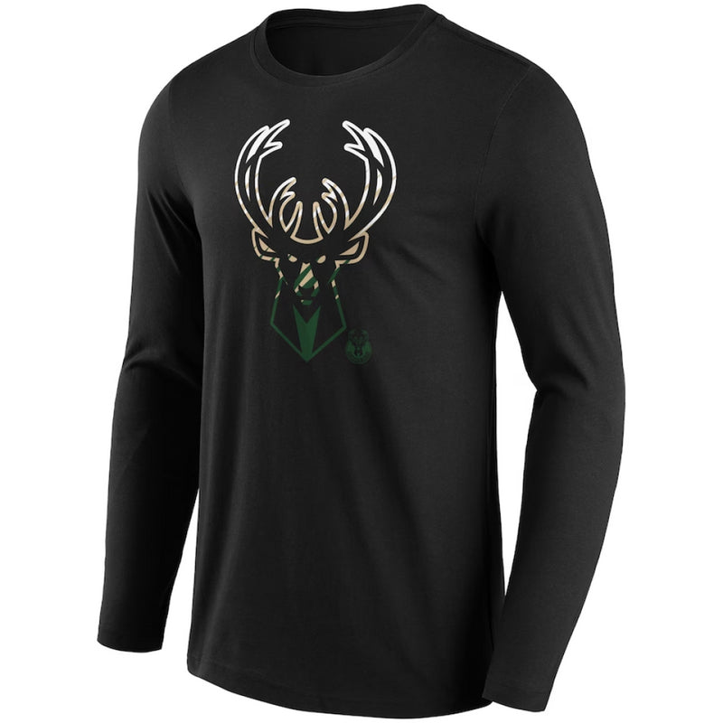 Milwaukee Bucks NBA T-Shirt Men's Fade LS Top