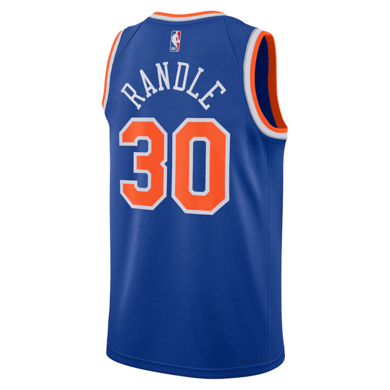 New York Knicks Jersey Men's NBA Nike Icon Jersey - Randle 30