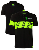 Valentino Rossi MotoGP Polo Men's VR46 Black Monster Polo Shirt