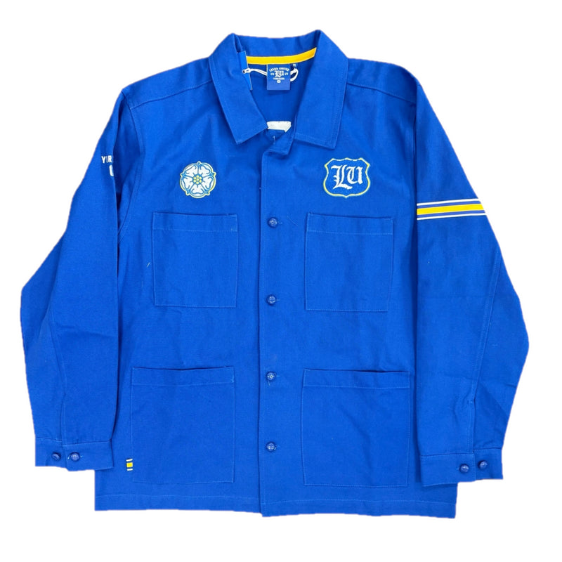 Leeds United Men's Jacket Football LU Blue Varsity Jacket