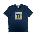 11 Degrees Men's T-Shirt Navy Logo Graphic Short Sleeve Top