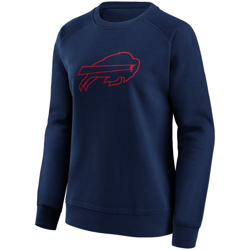 Buffalo Bills Navy Sweatshirt Women's NFL Mono Logo Top