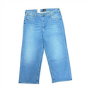 Lee Women's Blue Jeans Cropped Wide Leg Jeans