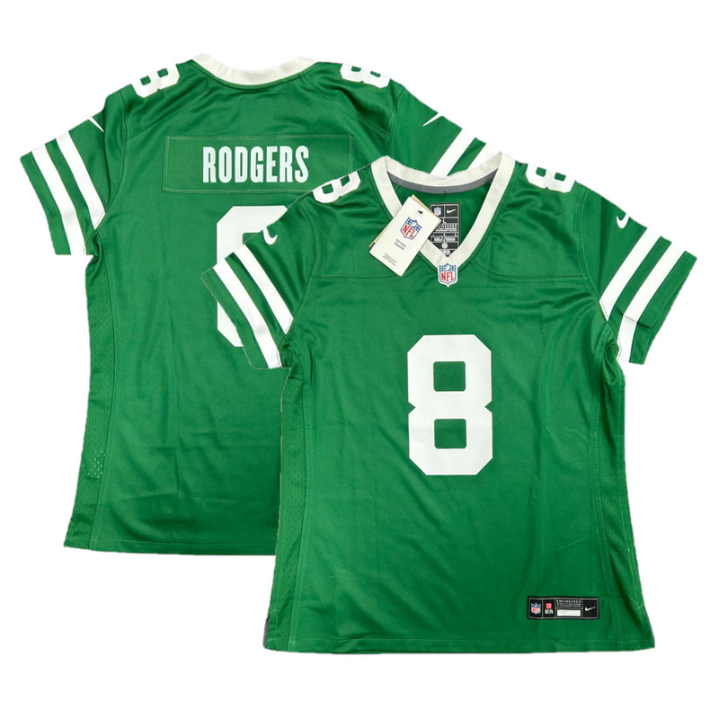 New York Jets Jersey Nike Women's NFL Home Top - Rodgers 8