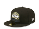 Seattle Seahawks NFL Cap New Era Black Logo Fitted Hat