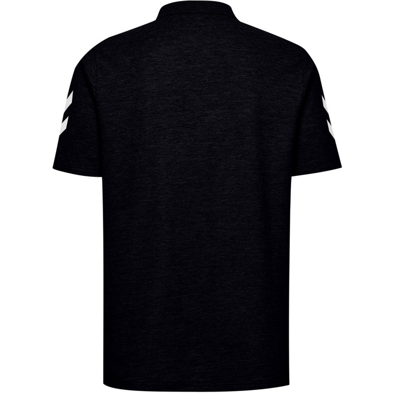 Hummel GO Cotton Polo Black Short Sleeve Football Polo Shirt
