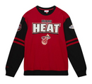 Men's Miami Heat Sweatshirt MN NBA All Over Crew Sweatshirt - New