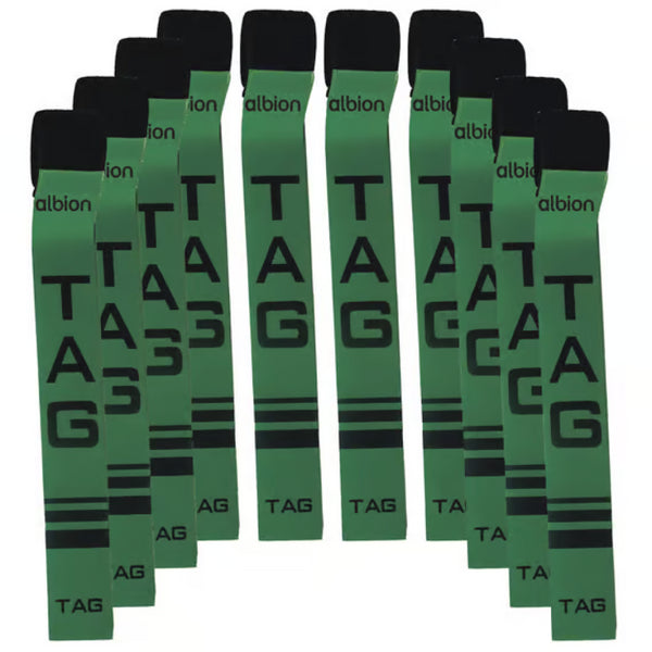 Albion Tag Rugby Belts Green 10 Pack Tag Belts