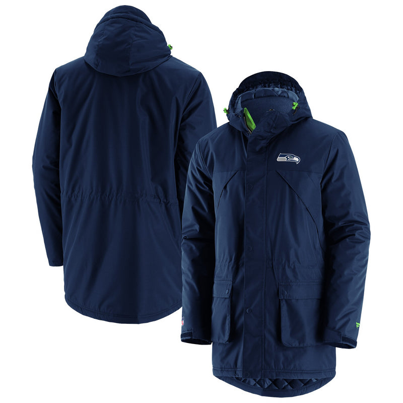 Seattle Seahawks NFL Jacket Men's Navy Heavyweight Jacket