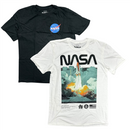 NASA Mission Control T-Shirt 2 Pack White & Black Top