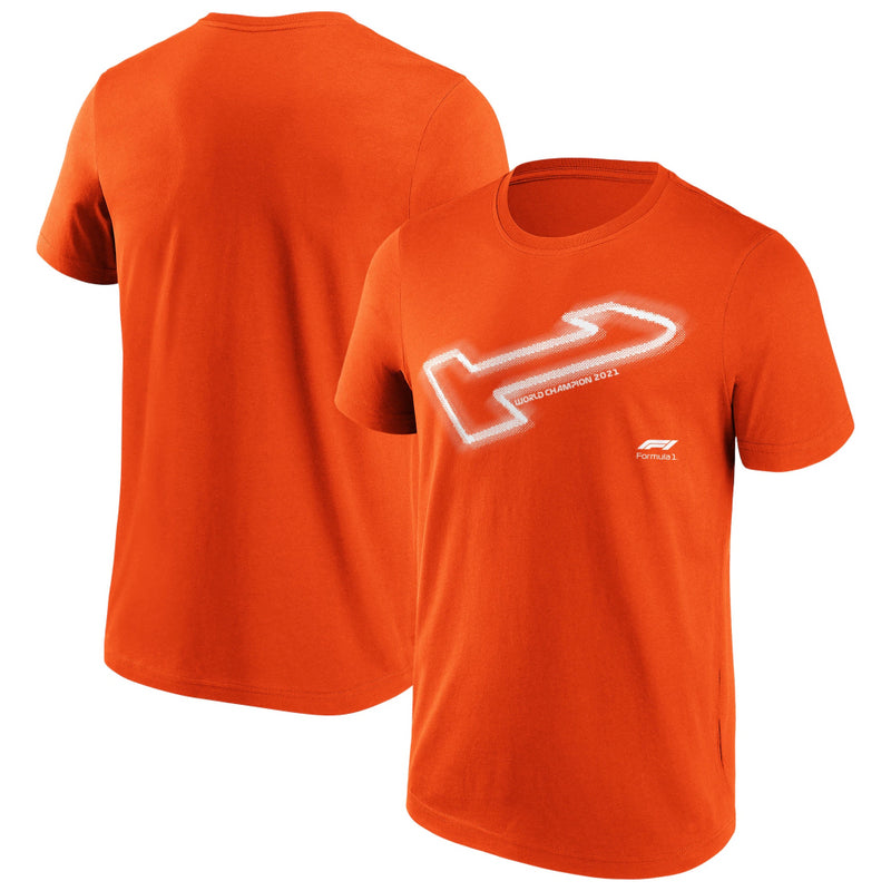 Formula 1 Men's T-Shirt F1 Orange World Champion No.1 Top