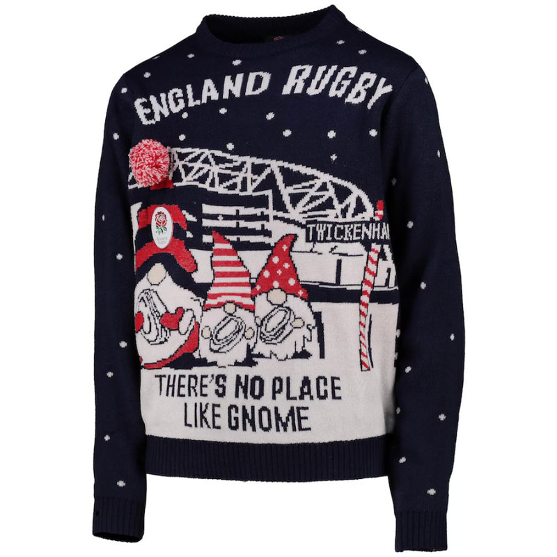 England Rugby Kid's Jumper No Place Like Gnome Christmas Top