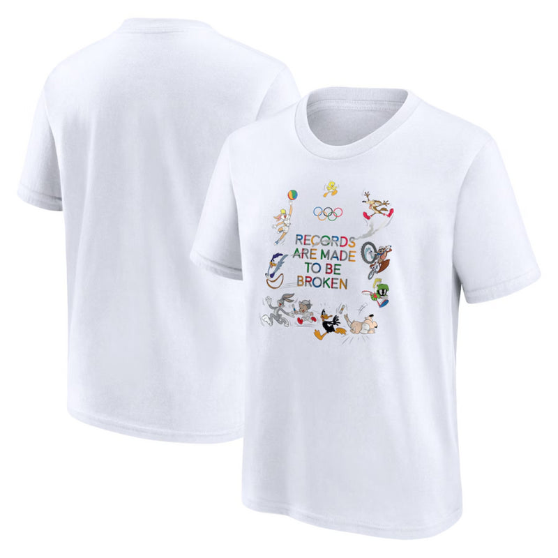 Olympics Logo T-Shirt Records Looney Tunes Kid's Top