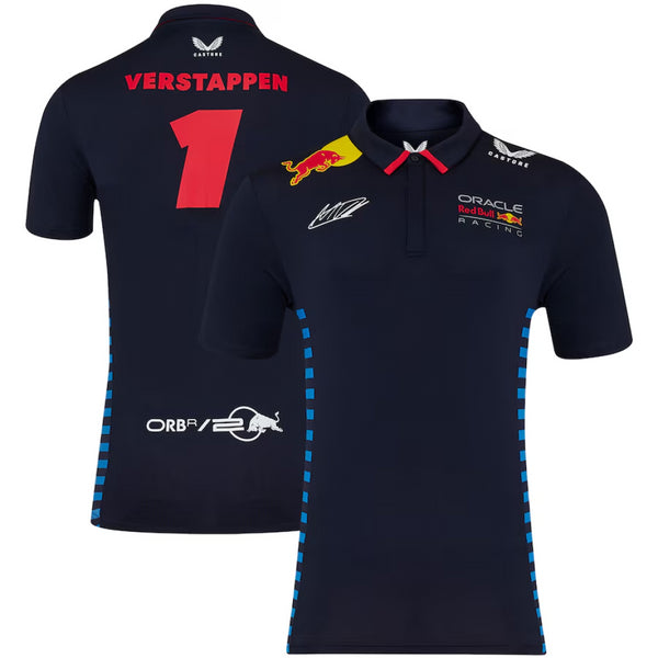 Red Bull Men's Castore Polo Top Formula 1 Verstappen 1 Top