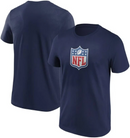 NFL Shield Men's T-Shirt American Football Navy Top
