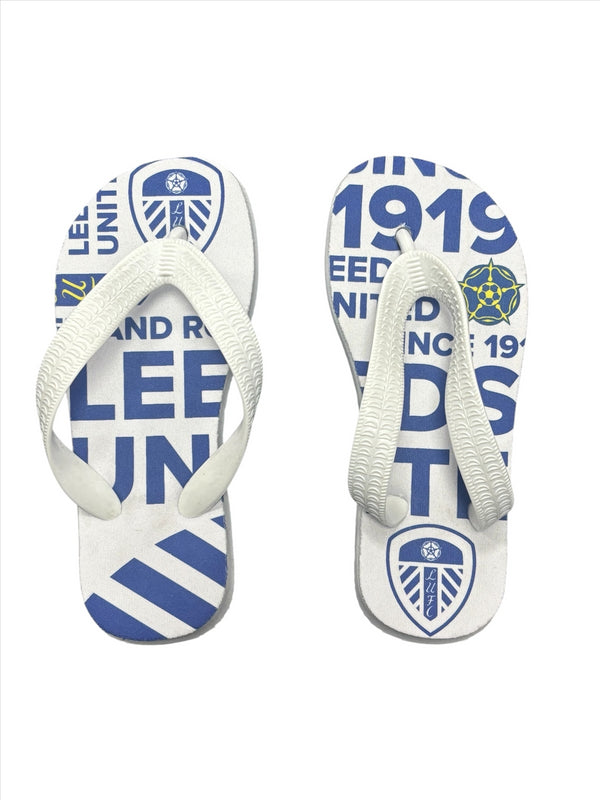 Leeds United Flip Flops Football Kid's LUFC Sandals