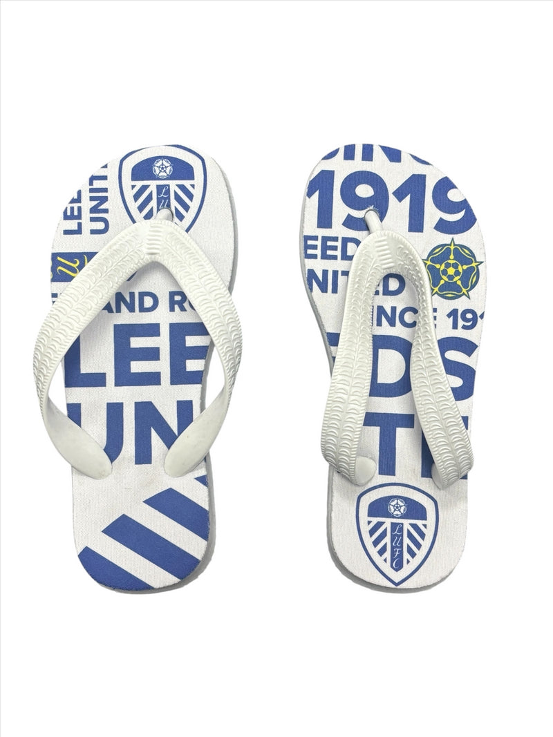 Leeds United Flip Flops Football Kid's LUFC Sandals